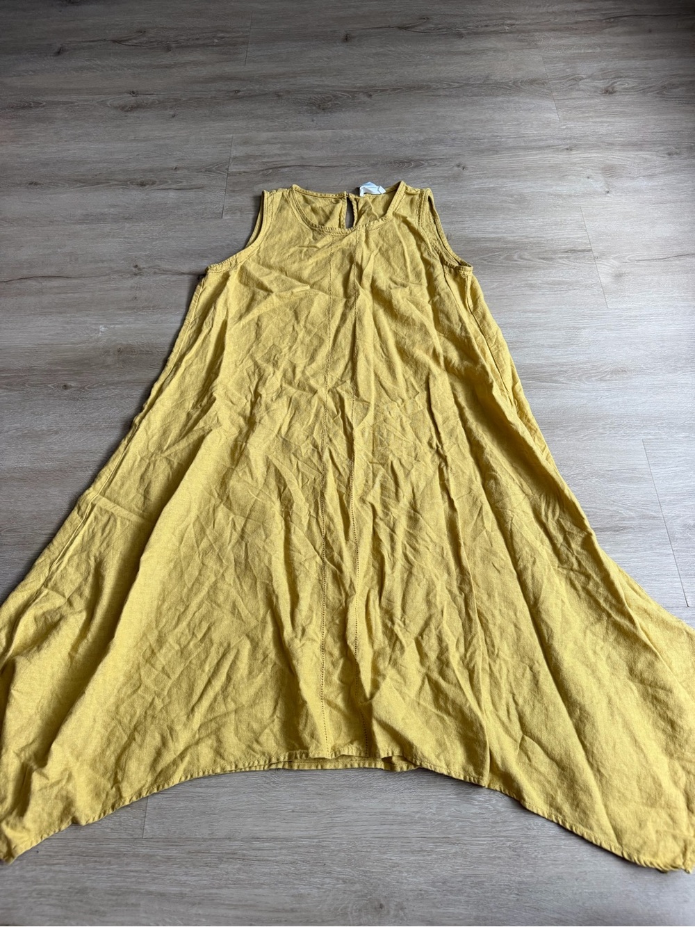 Cynthia Rowley Linen Blend Lagenlook Sleeveless Casual Summer Dress Size M